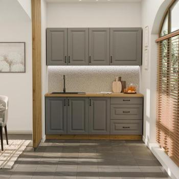 Konyhabútor Stilo Dustgrey/Artisan 180cm  konyhai munkalap nélkül kép