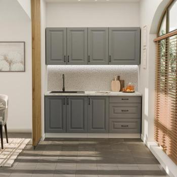 Konyhabútor Stilo Dustgrey/Fehér 180cm  konyhai munkalap nélkül kép