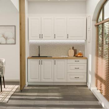 Konyhabútor Stilo Fehér/Fehér 180cm  konyhai munkalap nélkül kép