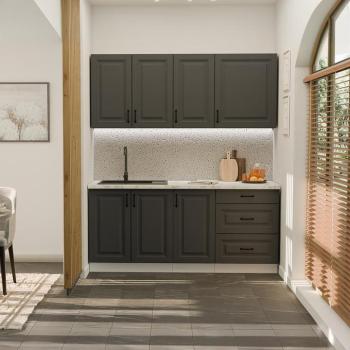 Konyhabútor Stilo Grafit/Fehér 180cm  konyhai munkalap nélkül kép