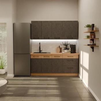 Konyhabútor Vigo Grafit Mat 180cm  konyhai munkalap nélkül kép