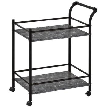 Konyhai kocsi Gc5334-1 Fekete Márvány/Fekete kép