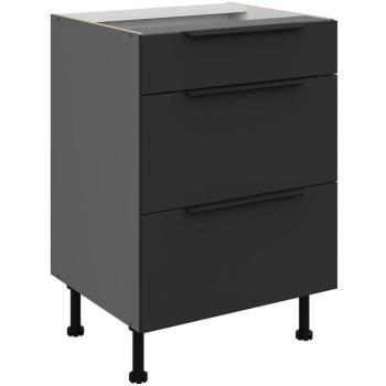 Konyhaszekrény Aria-Bl/Ant Anti Fingerprint 60d 3s Bb kép