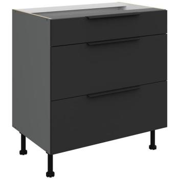 Konyhaszekrény Aria-Bl/Ant Anti Fingerprint 80d 3s Bb kép