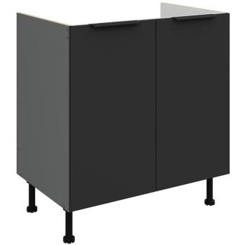 Konyhaszekrény Aria-Bl/Ant Anti Fingerprint 80zl 2f Bb kép