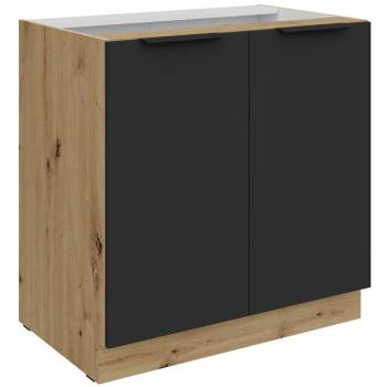 Konyhaszekrény Aria-Bl/Ar Anti Fingerprint 80d 2f Bb kép