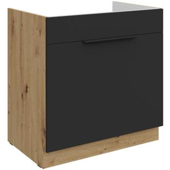 Konyhaszekrény Aria-Bl/Ar Anti Fingerprint 80zl 1s Bb kép