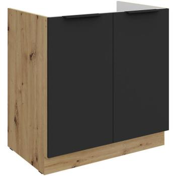 Konyhaszekrény Aria-Bl/Ar Anti Fingerprint 80zl 2f Bb kép