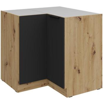 Konyhaszekrény Aria-Bl/Ar Anti Fingerprint 90x90 Dn 2f Bb kép