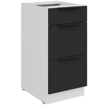 Konyhaszekrény Aria-Bl/Wh Anti Fingerprint 40d 3s Bb kép