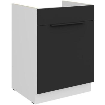 Konyhaszekrény Aria-Bl/Wh Anti Fingerprint 60zl 1s Bb kép