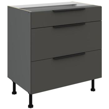 Konyhaszekrény Aria-Gr/Ant Anti Fingerprint 80d 3s Bb kép