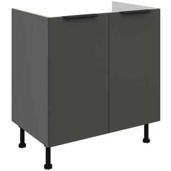 Konyhaszekrény Aria-Gr/Ant Anti Fingerprint 80zl 2f Bb kép