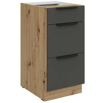 Konyhaszekrény Aria-Gr/Ar Anti Fingerprint 40d 3s Bb kép