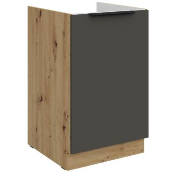 Konyhaszekrény Aria-Gr/Ar Anti Fingerprint 50zl 1f Bb kép