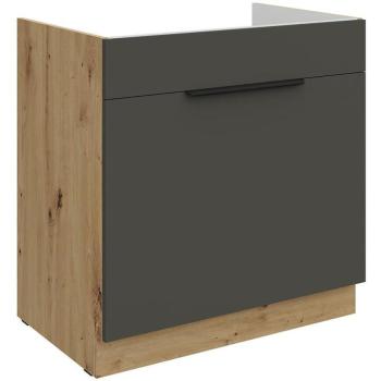 Konyhaszekrény Aria-Gr/Ar Anti Fingerprint 80zl 1s Bb kép