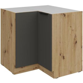 Konyhaszekrény Aria-Gr/Ar Anti Fingerprint 90x90 Dn 2f Bb kép