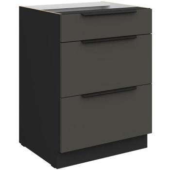 Konyhaszekrény Aria-Gr/Bl Anti Fingerprint 60d 3s Bb kép