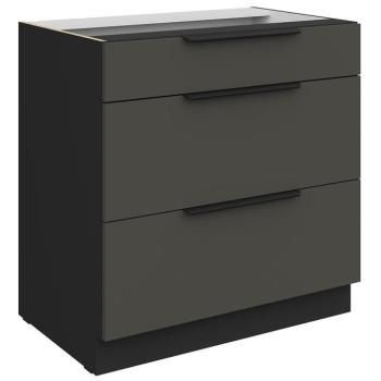 Konyhaszekrény Aria-Gr/Bl Anti Fingerprint 80d 3s Bb kép