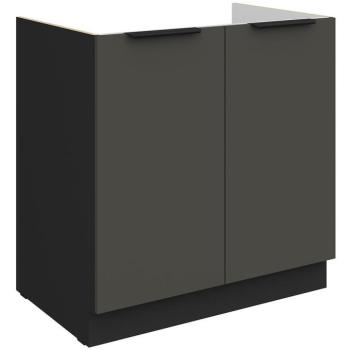 Konyhaszekrény Aria-Gr/Bl Anti Fingerprint 80zl 2f Bb kép