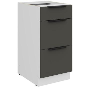 Konyhaszekrény Aria-Gr/Wh Anti Fingerprint 40d 3s Bb kép