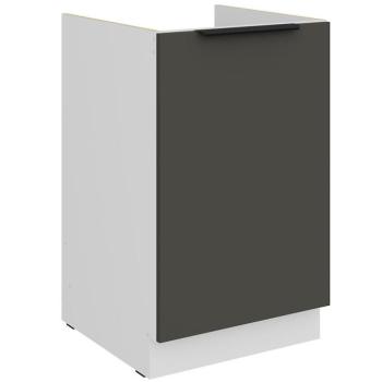 Konyhaszekrény Aria-Gr/Wh Anti Fingerprint 50zl 1f Bb kép