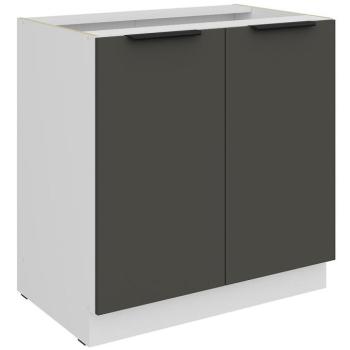 Konyhaszekrény Aria-Gr/Wh Anti Fingerprint 80d 2f Bb kép