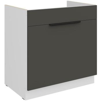 Konyhaszekrény Aria-Gr/Wh Anti Fingerprint 80zl 1s Bb kép