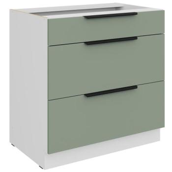 Konyhaszekrény Aria-Sa/Wh Anti Fingerprint 80d 3s Bb kép