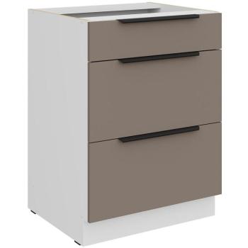 Konyhaszekrény Aria-Ta/Wh Anti Fingerprint 60d 3s Bb kép