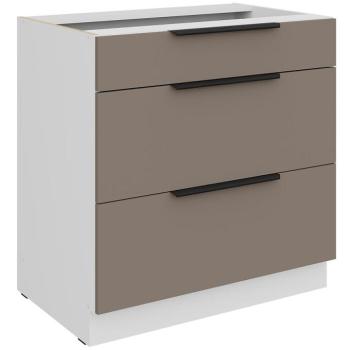 Konyhaszekrény Aria-Ta/Wh Anti Fingerprint 80d 3s Bb kép