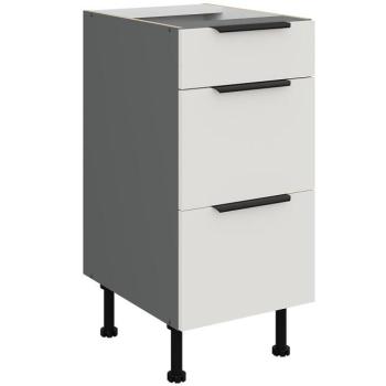 Konyhaszekrény Aria-Wh/Ant Anti Fingerprint 40d 3s Bb kép