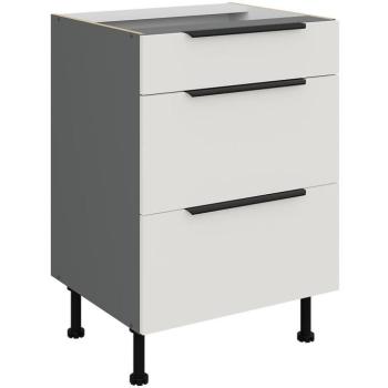 Konyhaszekrény Aria-Wh/Ant Anti Fingerprint 60d 3s Bb kép