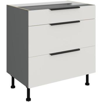 Konyhaszekrény Aria-Wh/Ant Anti Fingerprint 80d 3s Bb kép