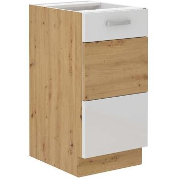 Konyhaszekrény ARTISAN fényes fehér 40D 1F BB kép