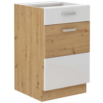 Konyhaszekrény ARTISAN fényes fehér 50D 1F 1S kép