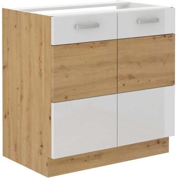 Konyhaszekrény ARTISAN fényes fehér 80ZL 2F BB kép