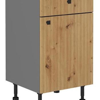 Konyhaszekrény AVA tölgy artisan/antracit 50d 1f 1s bb kép