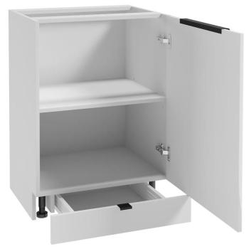 Konyhaszekrény Basti B60 1D1S fehér kép