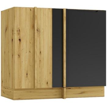 Konyhaszekrény Cosmo Isabel Dnp P/L  Fekete borsó/Tölgy Artisan kép