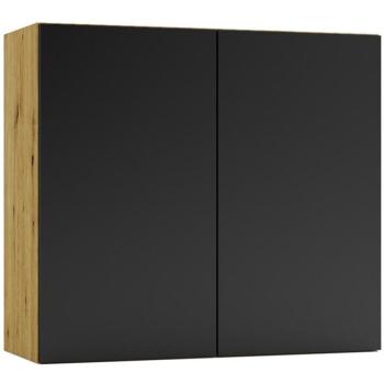 Konyhaszekrény Cosmo Isabel W80 Fekete borsó/Tölgy Artisan kép