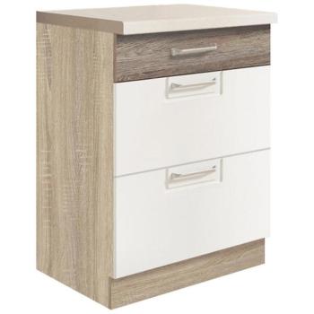 Konyhaszekrény Econo 10d Sonoma/fehér/San Remo kép