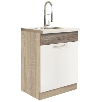 Konyhaszekrény Econo 11d Sonoma/fehér/San Remo kép