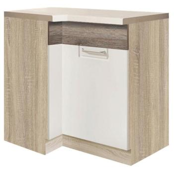 Konyhaszekrény Econo 14d Sonoma/fehér/San Remo kép