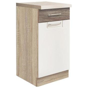 Konyhaszekrény Econo 2d Sonoma/fehér/San Remo kép