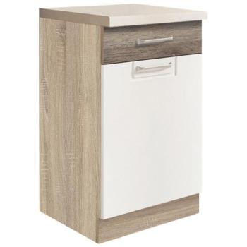 Konyhaszekrény Econo 3d Sonoma/fehér/San Remo kép