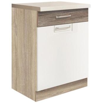 Konyhaszekrény Econo 5d Sonoma/fehér/San Remo kép