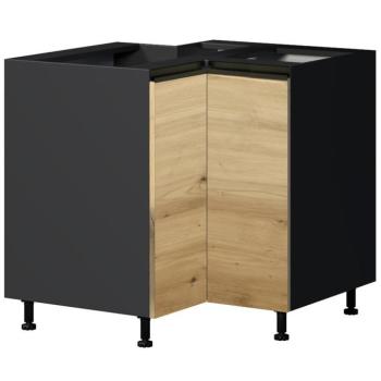 Konyhaszekrény Industry DR ”L” fekete/artisan kép