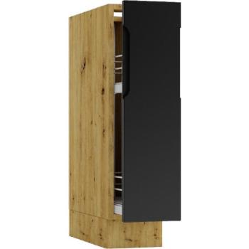 Konyhaszekrény Isabel D20 Cargo + Kuka fekete/artisan kép