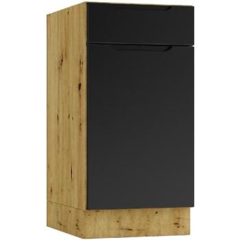 Konyhaszekrény Isabel D40S/1 P/L fekete/artisan kép